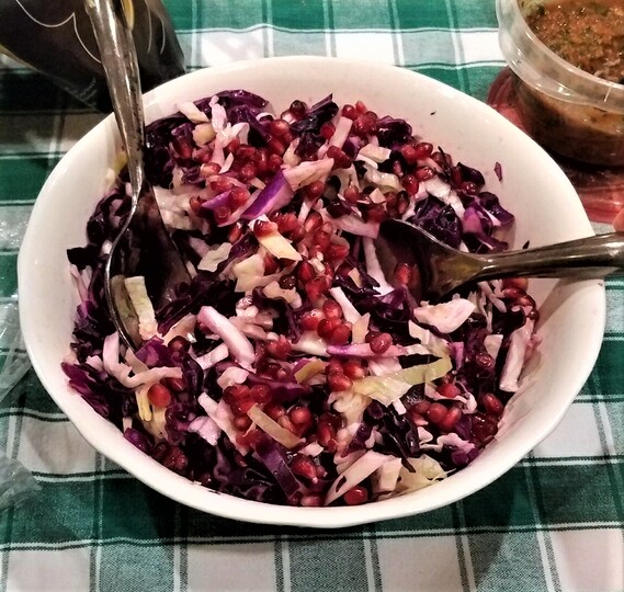 Cabbage and Pomegranate Salad